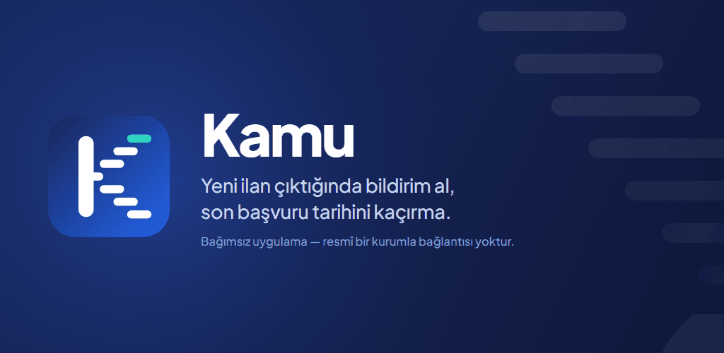 Kamu İlanları uygulamasının mağaza tanıtım görseli